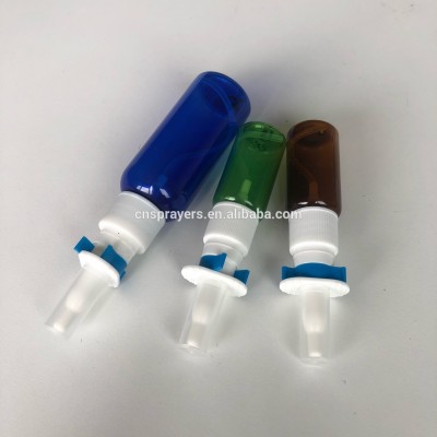 White Plastic PP Pharmaceutical nasal spray pump with cap for Bottle medical packaging no polyoxymethylene ( POM)