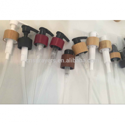 Newest Design For 2018 24/410 Plastic Foam Pump With Bamboo Collar