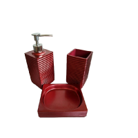 Top Quality Resin Hotel Bathroom Accessories Set Holder 4 pcs : tumbler, soap dish, dispenser, toothbrush holder